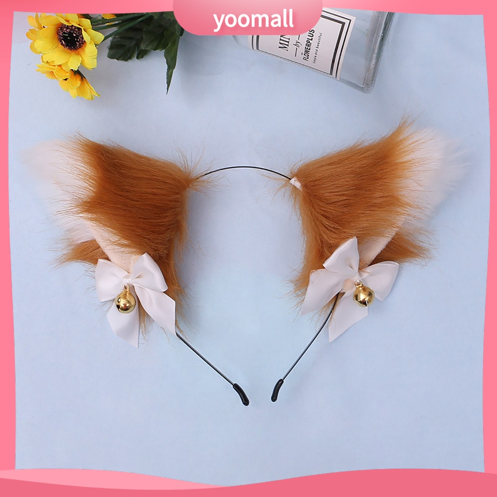 Băng Đô Tai Thỏ Giả Lông Thú Hóa Trang Tiệc Tùng Dễ Thương Cho Nữ