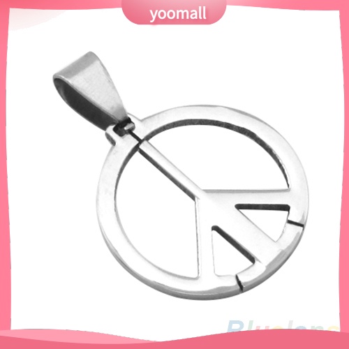 Vòng cổ Mặt Biểu Tượng Hòa Bình Bằng Thép Không Gỉ Cho Nam