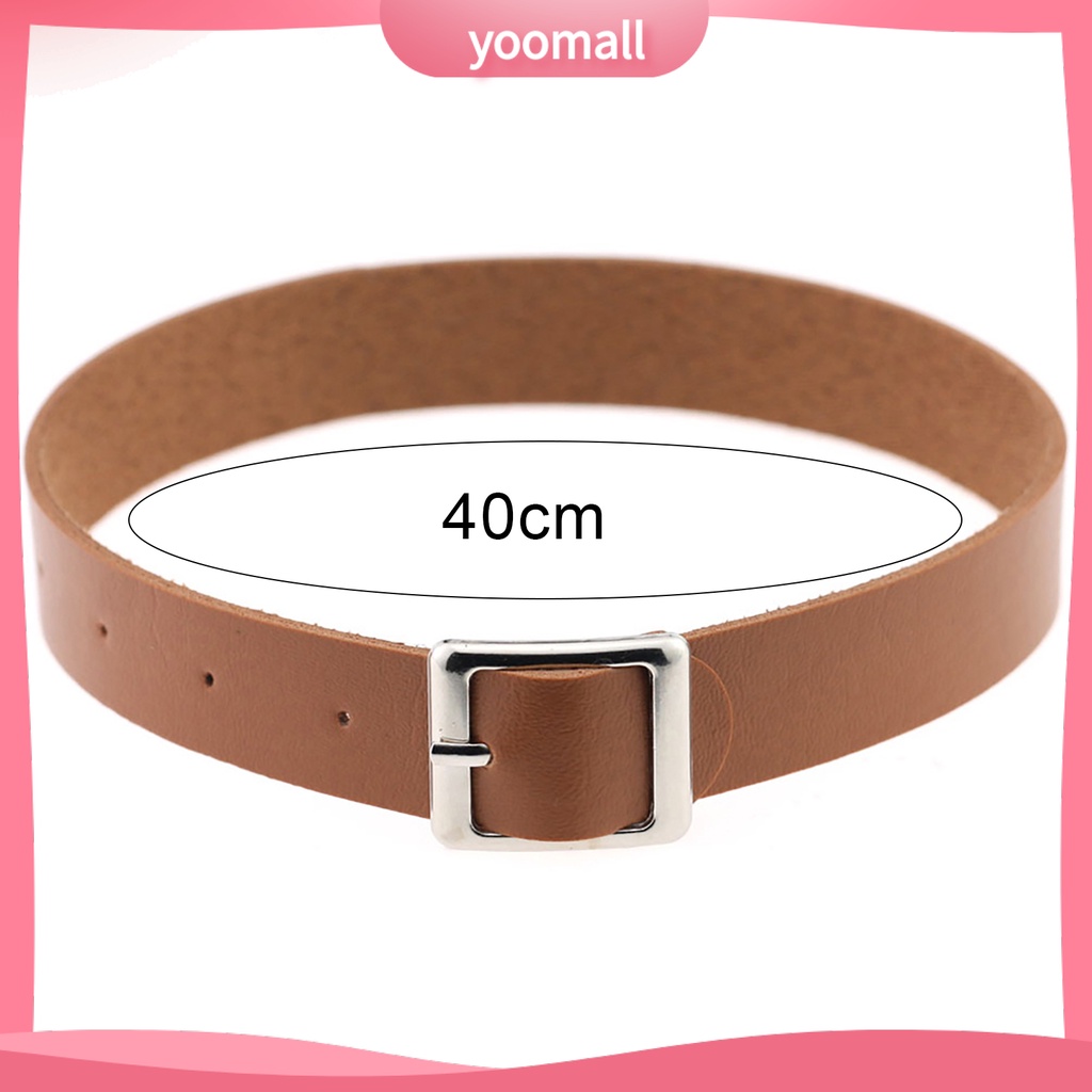 Vòng Cổ Choker Giả Da Phong Cách Punk Cổ Điển