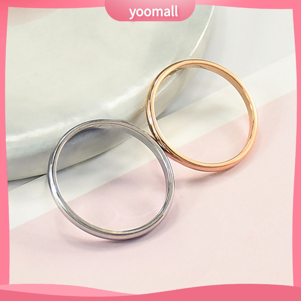 Nhẫn Cặp Bằng Thép Titan Tinh Tế Đa Năng