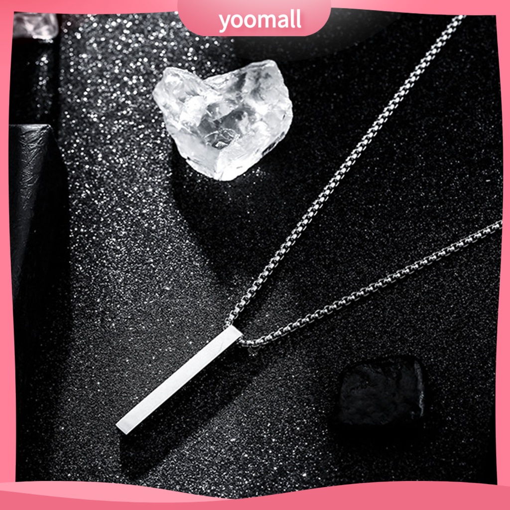 Vòng cổ Bằng Thép Không Gỉ Siêu Nhẹ Màu Sắc Đơn Giản Thời Trang Cho Nam