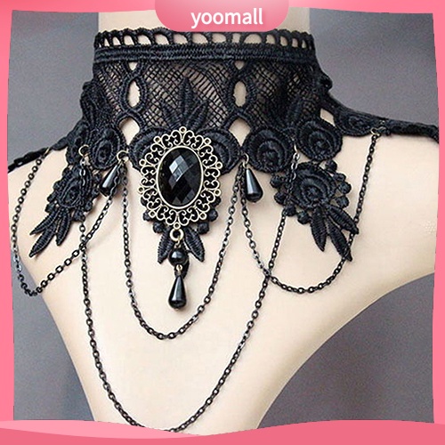 Vòng Cổ Choker Ren Đính Đá Sang Trọng Thời Trang Cho Nữ