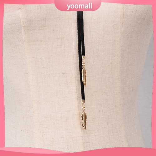 Vòng Cổ Choker Dây Nhung Mặt Lông Vũ Phong Cách Punk Cá Tính