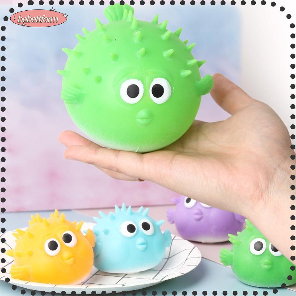 BEBETTERM Set 2 Bóng Bơm Hơi TPR Mềm Mại Màu Trơn Giúp Giảm Căng Thẳng