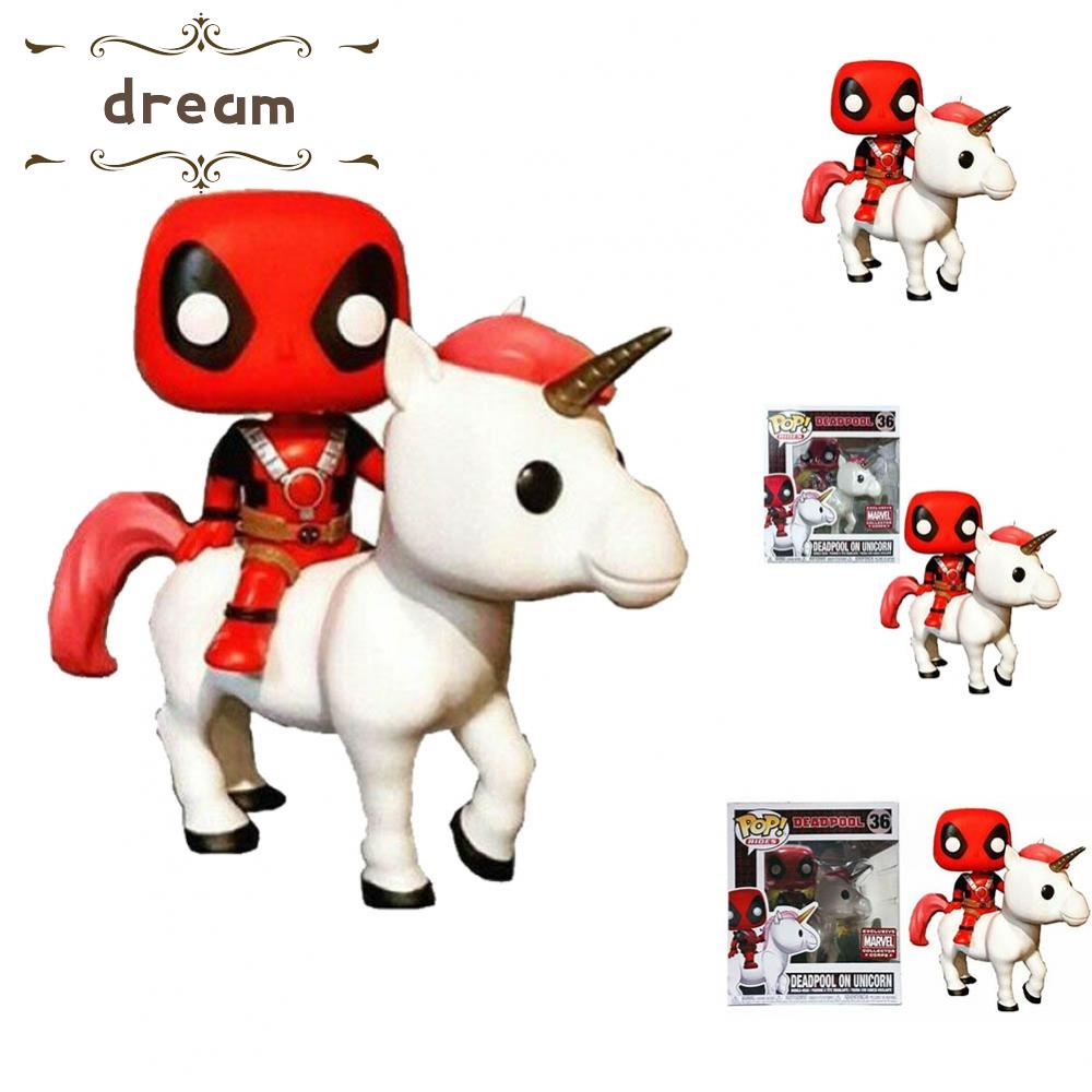 【DREAMLIFE】Action Figure 10-12cm High Deadpool Gifts Ornament Unicorn Vinyl Model