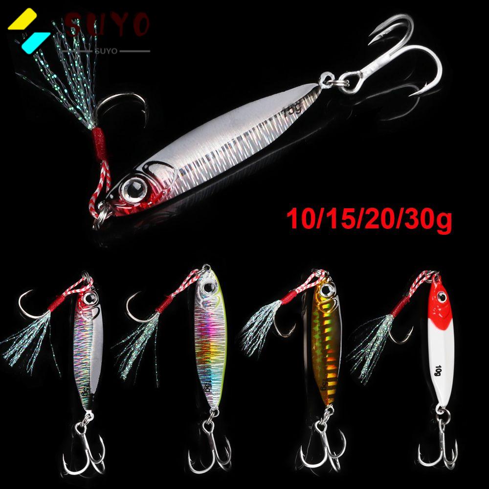 SUYO Mồi Câu Cá Giả Bằng Kim Loại Lông Vũ Nhiều Màu Sắc
