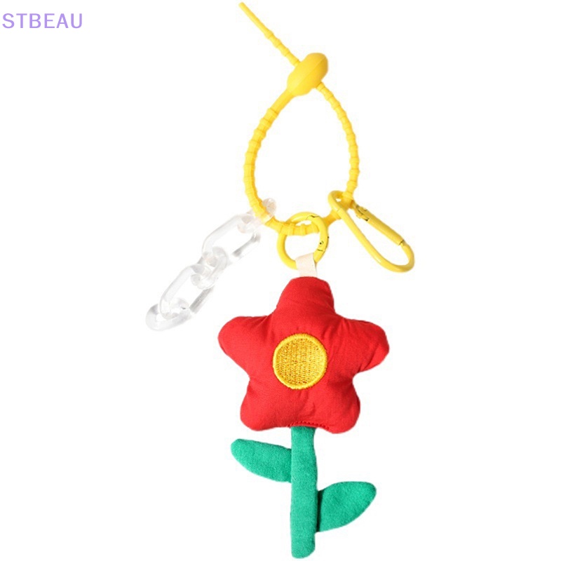 [Cxstbuan] Móc Khóa / Điện Thoại Bằng Lông Nhung Mềm Hình Hoa Trang Trí Ba Lô / Dây Treo Trang Sức MME