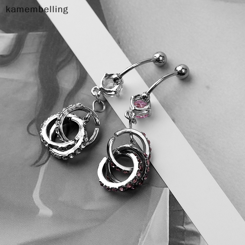 Khuyên Rốn Tròn Đính Đá Pha Lê Thời Trang Cho Nữ