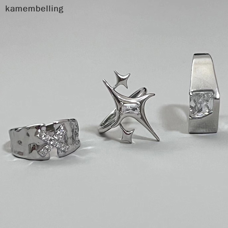 Nhẫn Cặp Đính Đá Pha Lê Sáng Bóng Thời Trang Cho Nữ