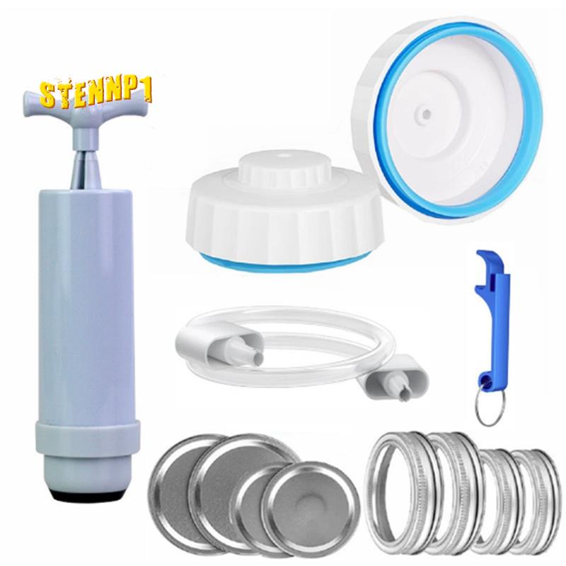 Bộ Dụng Cụ Hút Chân Không Niêm Phong Hũ Mason Tươi Mới Dễ Sử Dụng - Phù Hợp Với Hộp Mason Miệng Rộng Và Thường Xuyên