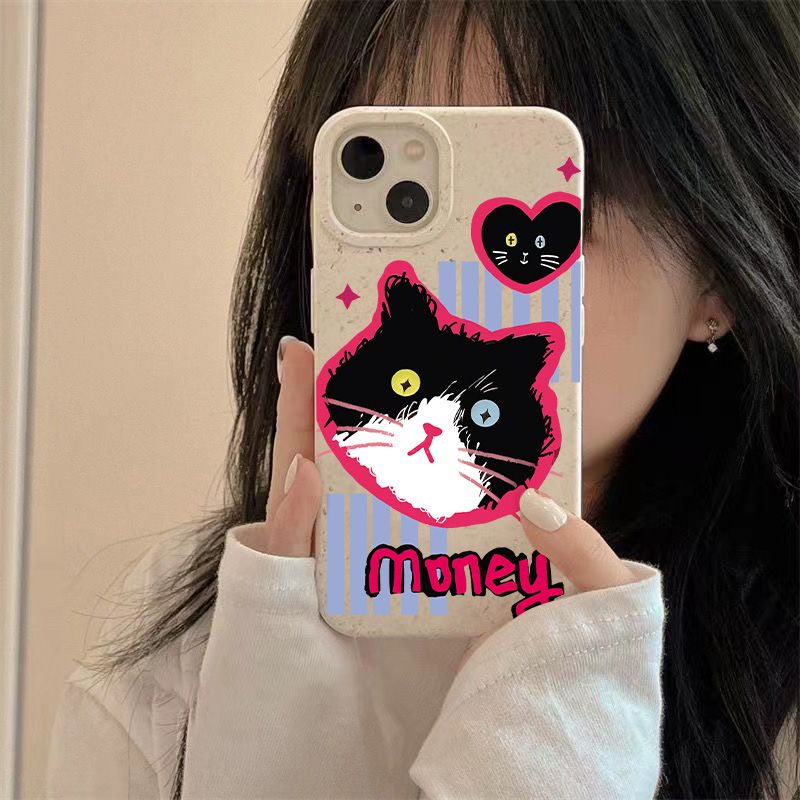 Ốp Điện Thoại Dẻo Họa Tiết Chú Mèo Dễ Thương Chống Sốc Cho Iphone12Pro 78p13 11 max 14pro