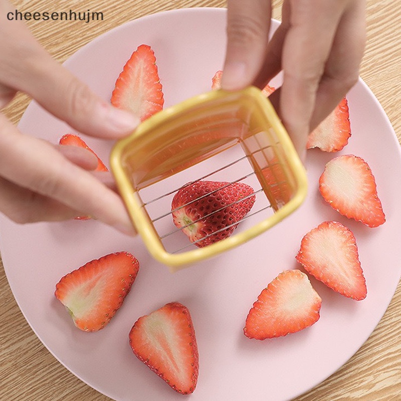 Dụng Cụ Cắt Lát Dâu Tây Bằng Thép Không Gỉ Chất Lượng Cao