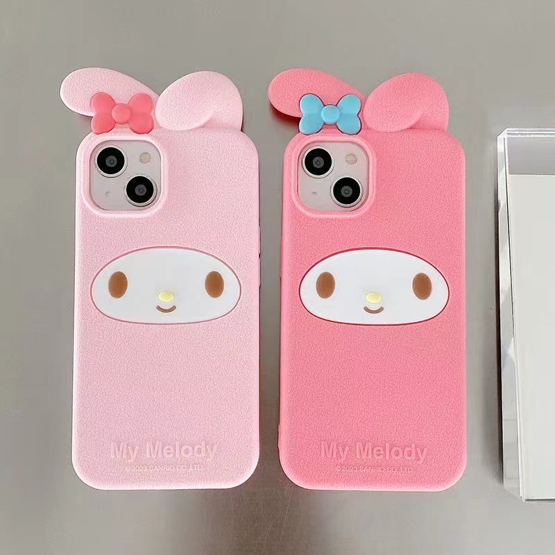 Ốp Điện Thoại Silicon Mềm Chống Sốc Hình Sanrio My Melody 3D Cho IPhone 14 Pro Max / 14 Pro / 14 / 13 Pro Max / 13 Pro / 13