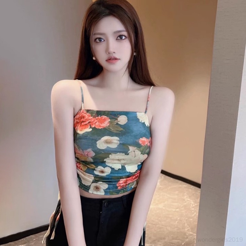 Áo Croptop Sát Nách Phong Cách Hàn Quốc Thời Trang Mùa Hè Cho Nữ