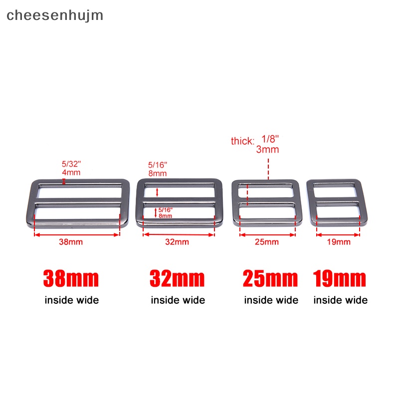 Khóa Trượt Ba Lô Bằng Kim Loại Hình Chữ Nhật Có Thể Điều Chỉnh