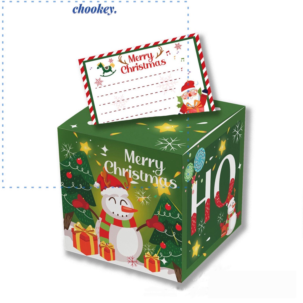 Set 3 Hộp Đựng Thẻ Chúc Mừng Giáng Sinh