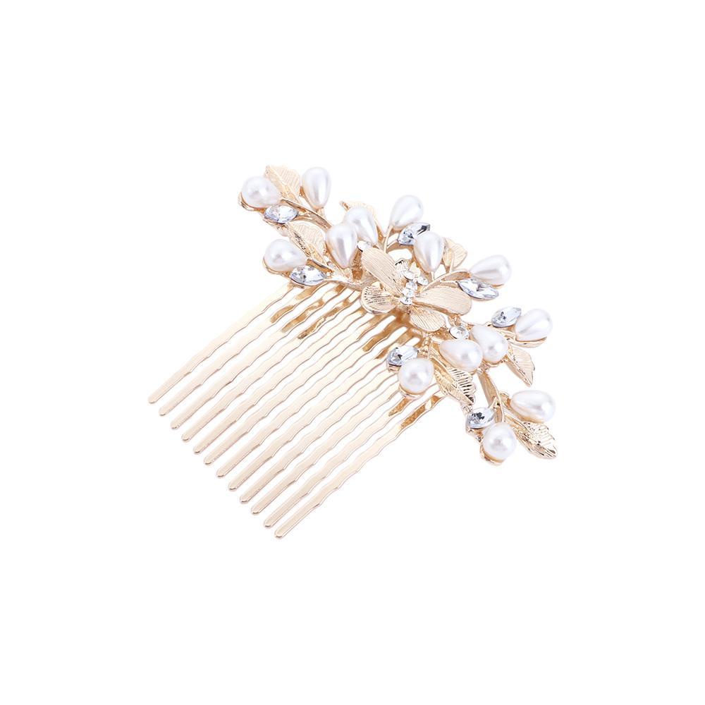 Mxbeauty Lược Cài Tóc Năm Răng Họa Tiết Hoa Phong Cách Hàn Quốc Cho Nữ