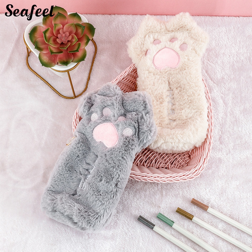 Túi Đựng Bút Chống Bụi Hình Chân Mèo Hoạt Hình Dễ Thương