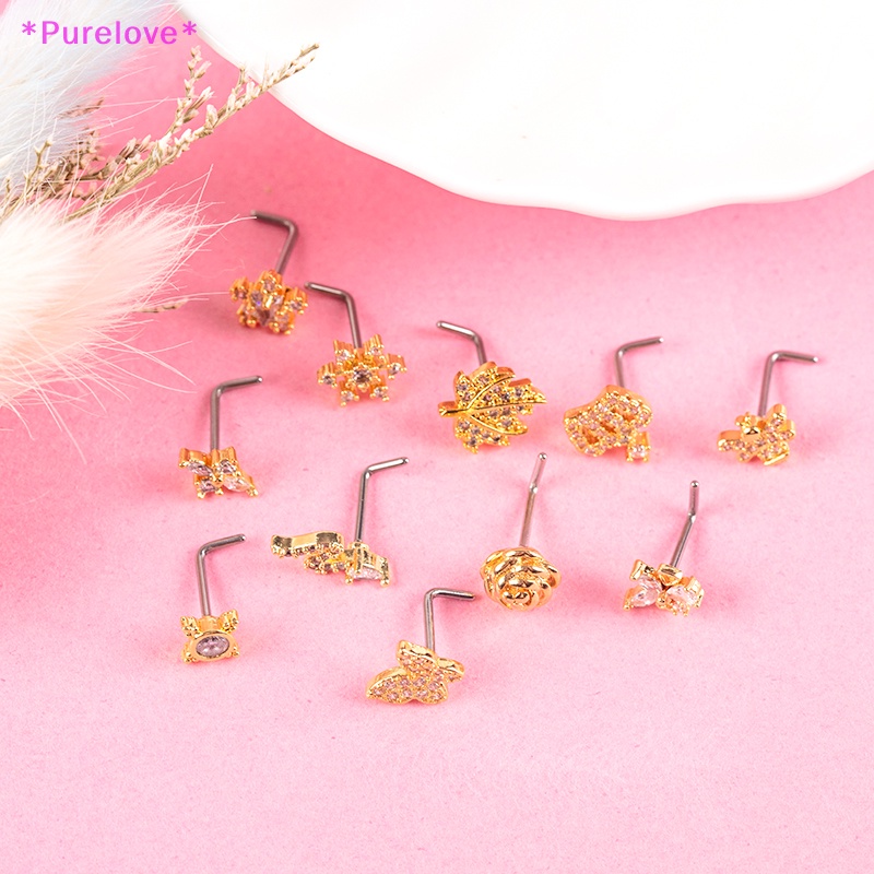 1 Khuyên Mũi 20G Hình Rắn Bằng Thép Không Gỉ Dành Cho Nữ Mới