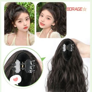 Tóc giả đuôi ngựa xoăn dài 25cm có kẹp dành cho nữ