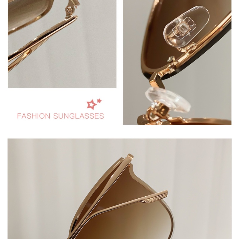 (KIQI-FASHION) COD Kính Mát Gọng Vuông Kim Loại Chống Tia UV Thời Trang Cho Nam Nữ