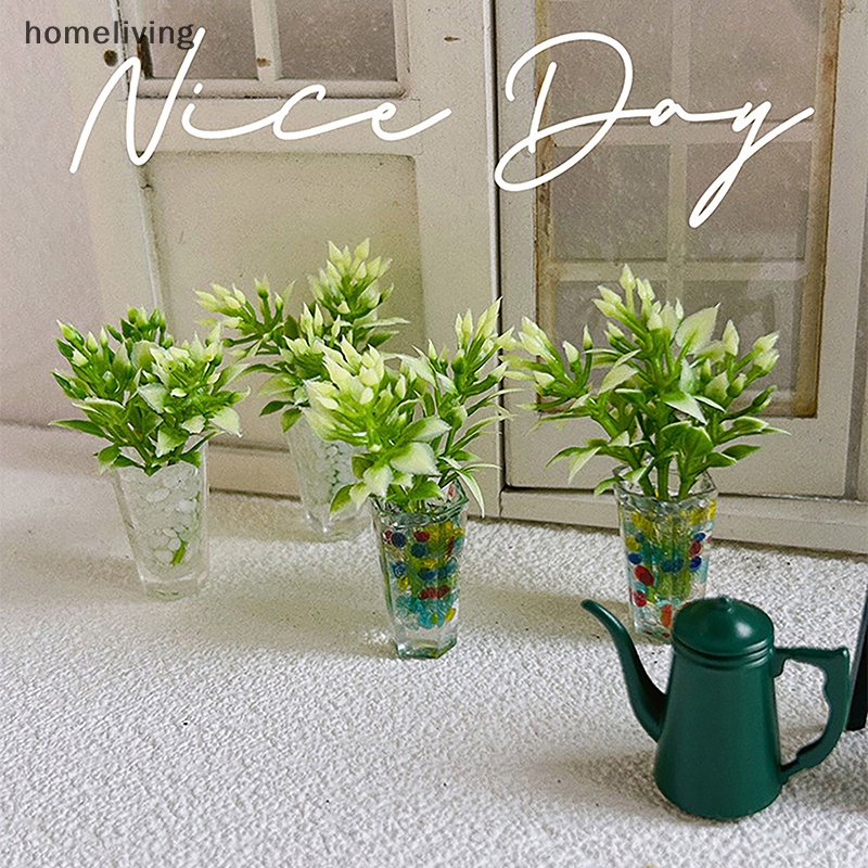 Bình Hoa Thủy Tinh Mini Tỉ Lệ 1: 12 Dùng Trang Trí Nhà Búp Bê