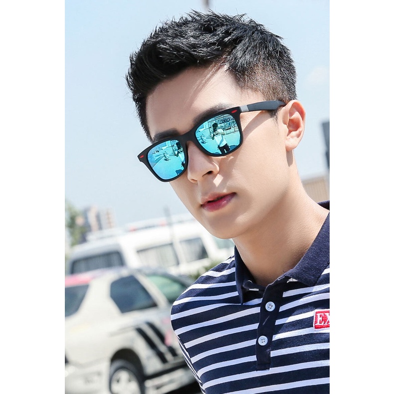 Kính Mát Gọng Vuông Chống Tia Uv Chất Lượng Cao Cho Nam