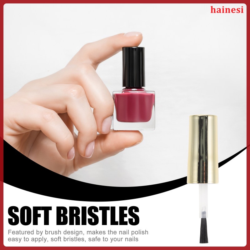 Set 10 Vỏ Bọc Chai Sơn Móng Tay Kèm Cọ Thay Thế