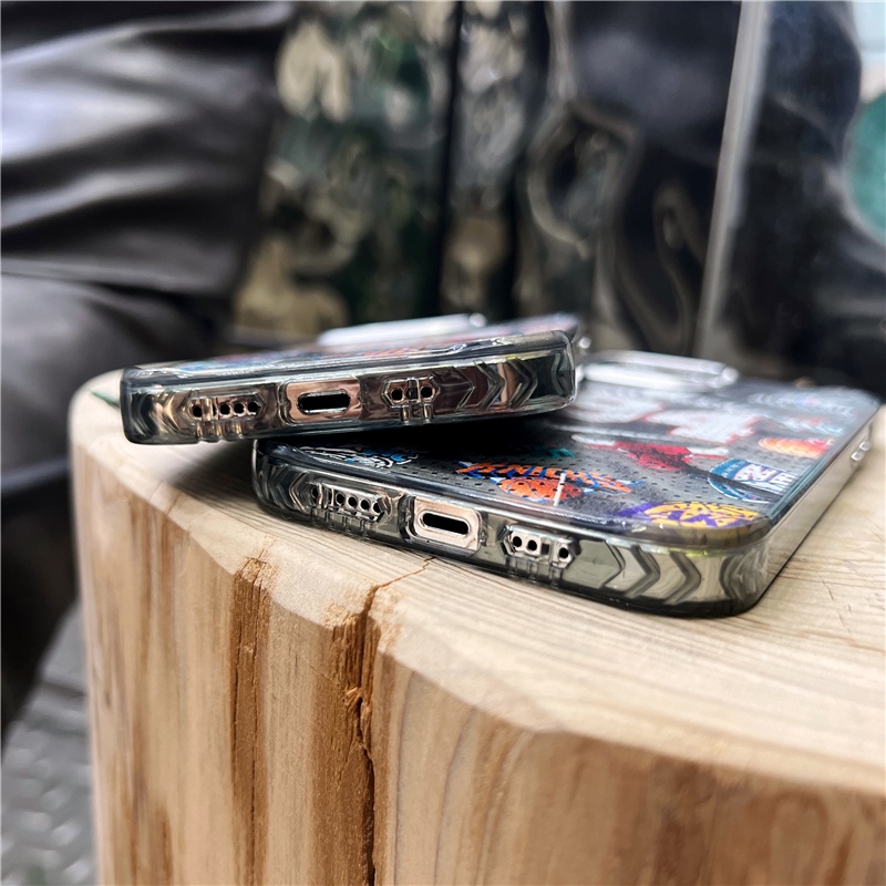 Ốp Điện Thoại Mềm Họa Tiết Hoạt Hình NBA 2 Trong 1 HD 2 Trong 1 Cho IPhone14 14Pro 14ProMax 13 13Pro 13ProMax 12 12P 12PM 11