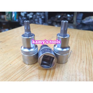 Đầu tuýp khẩu lú đầu bông sao hoa thị 1/2 inch Licota T20 T25 T27 T30 T40 T50 T55 loại không lỗ và có lỗ (bán lẻ 1 cái)