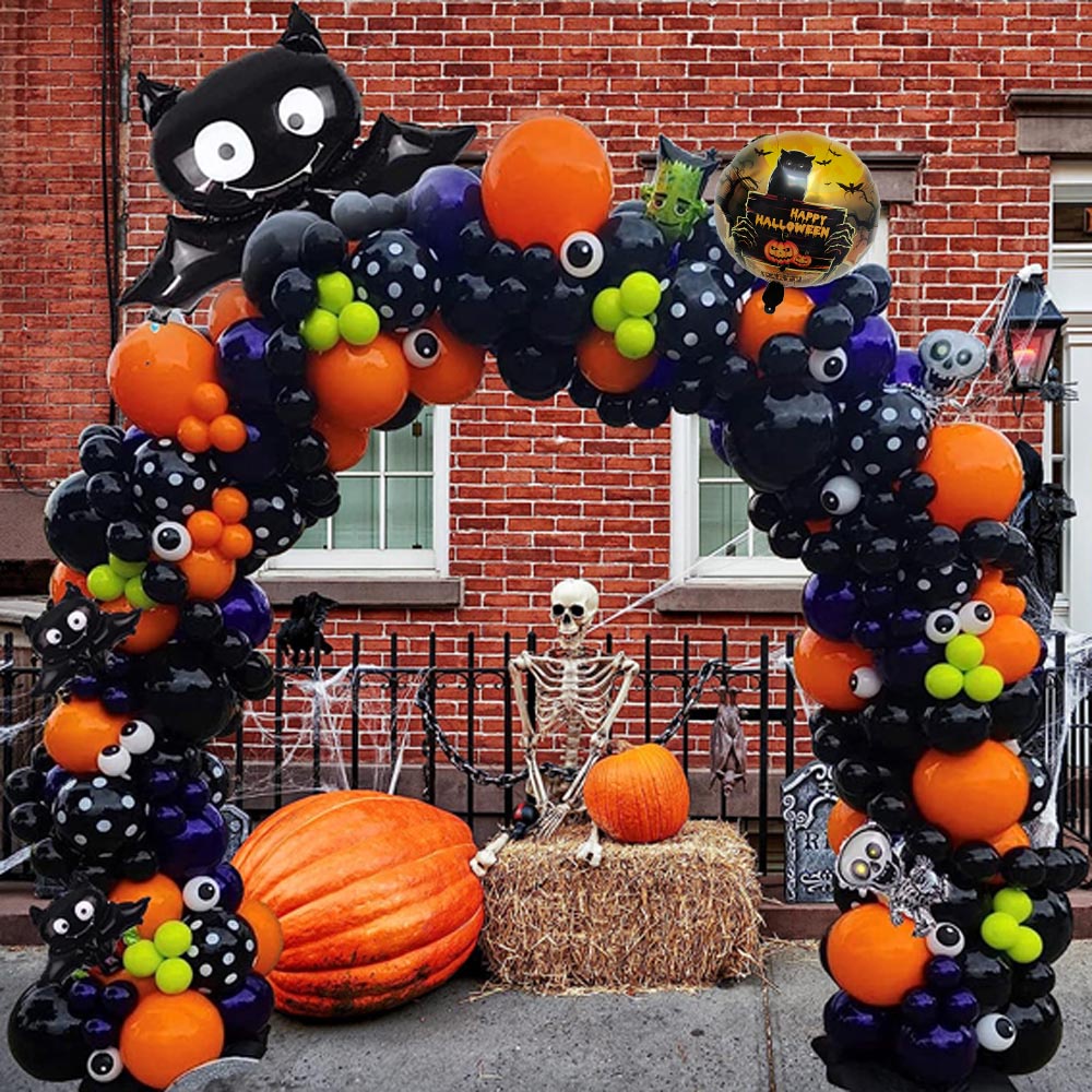 Set 178 Bong Bóng Hình Mắt Nhện / Dơi Trang Trí Tiệc halloween