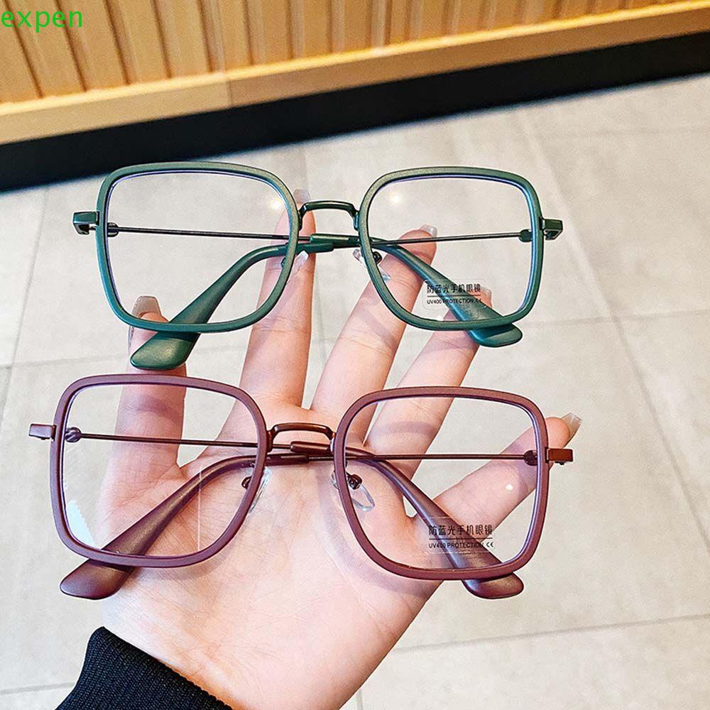 Kính Mát Gọng Vuông Lớn Chống Ánh Sáng Xanh Phong Cách Hàn Quốc Thời Trang Cho Nữ