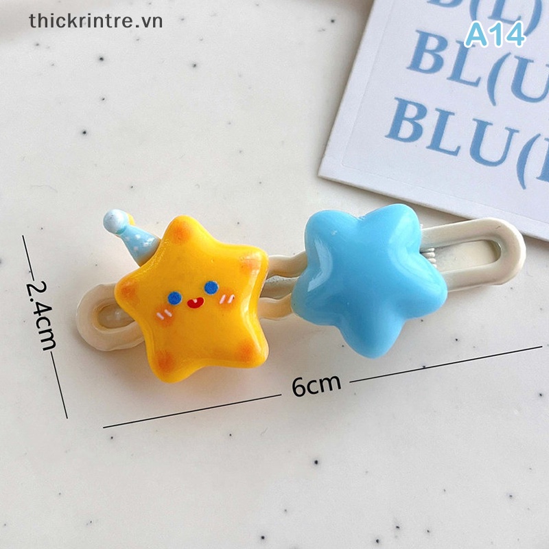 Kẹp Tóc Hình Ngôi Sao Đám Mây Màu Gradient Dễ Thương Cho Bé Gái