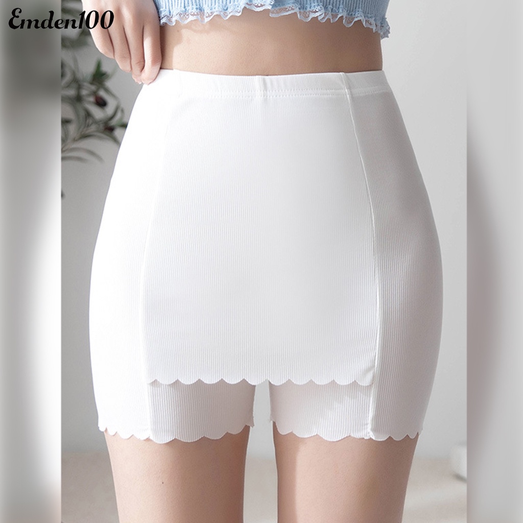 Quần Short Lưng Cao Phối Ren Màu Sắc Thời Trang Cho Nữ