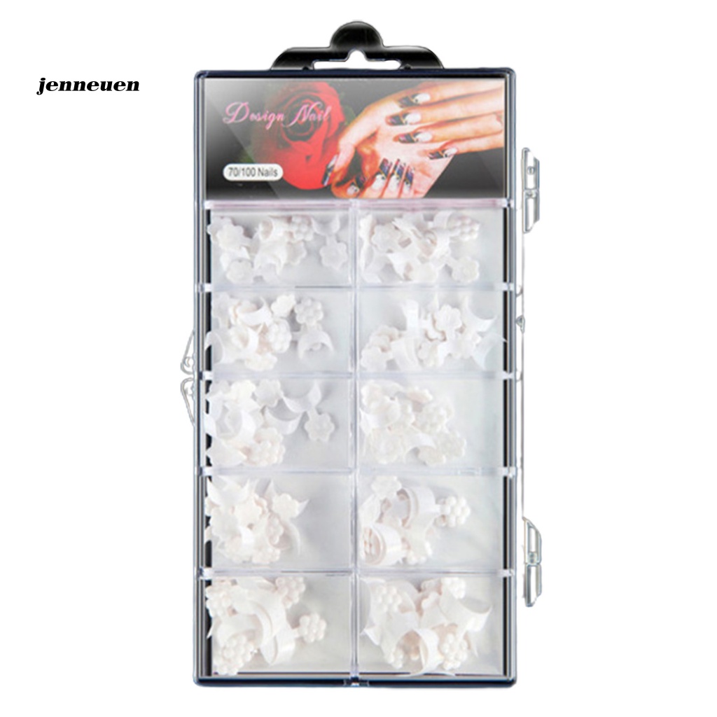 Hộp 100 Móng Tay Giả Ngắn Nhẹ Nhàng Trang Trí Nghệ Thuật