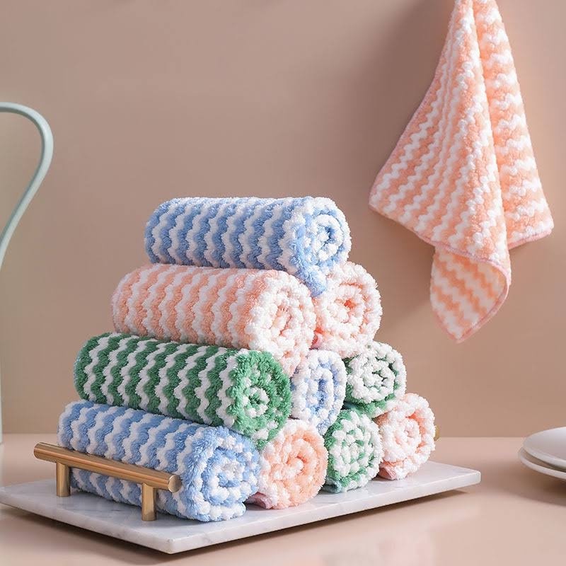 Combo 10 Khăn lau bếp đa năng sọc vằn Kích Thước 23x33cm
