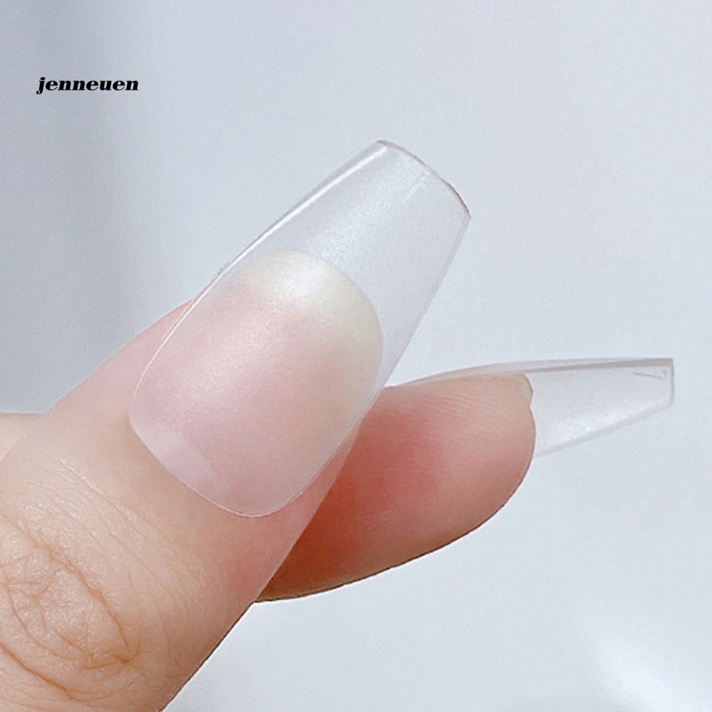 Bộ 100 Móng Tay Giả Bằng Nhựa Trong Suốt Không Mùi Tiện Dụng DIY