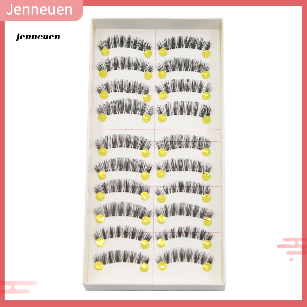 Set 10 Cặp Lông Mi Giả Dài Tự Nhiên Handmade Dành Cho Trang Điểm