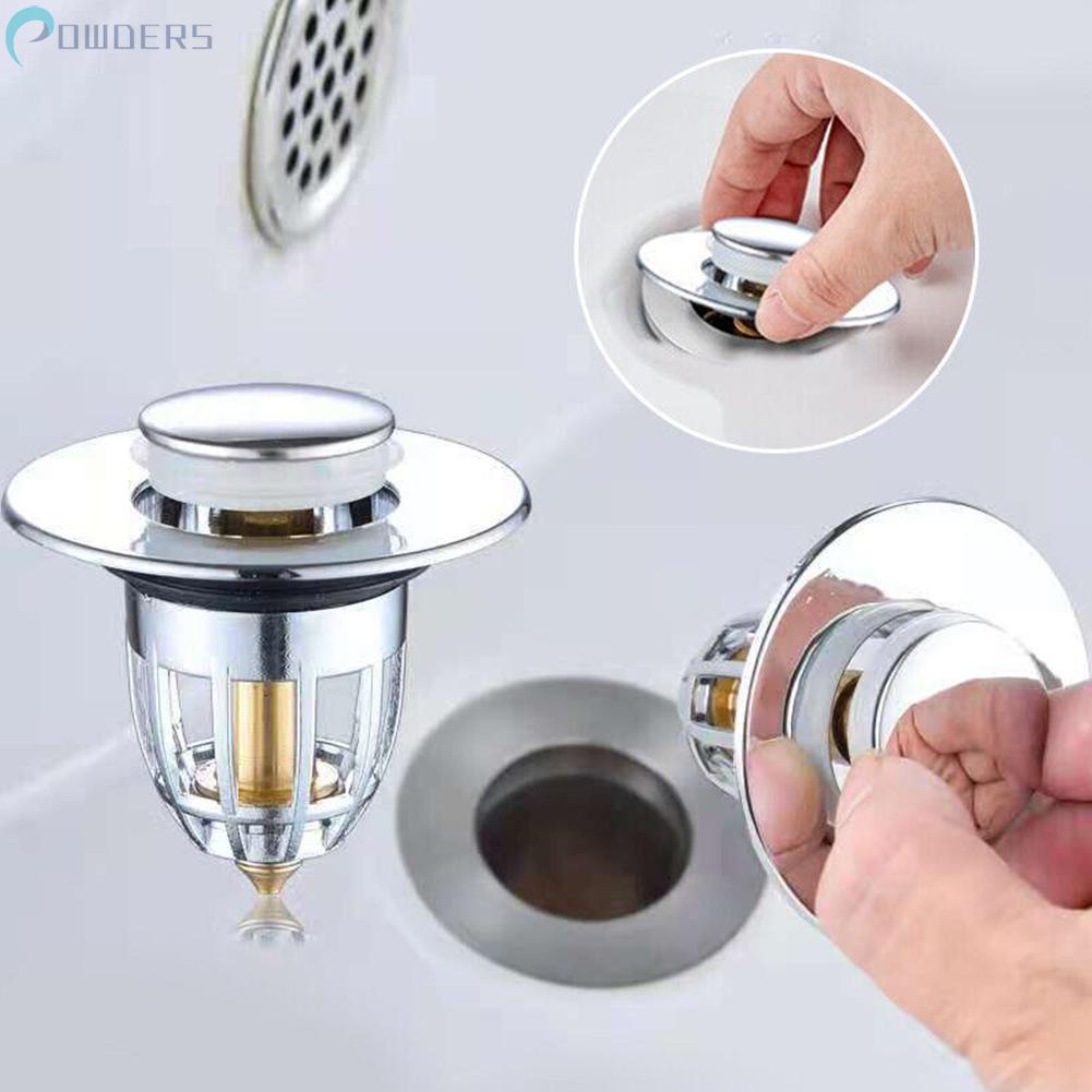 Bộ Lọc Cống Thoát Nước Bằng ABS Mạ Điện Dạng Nhấn Cho Nhà Tắm