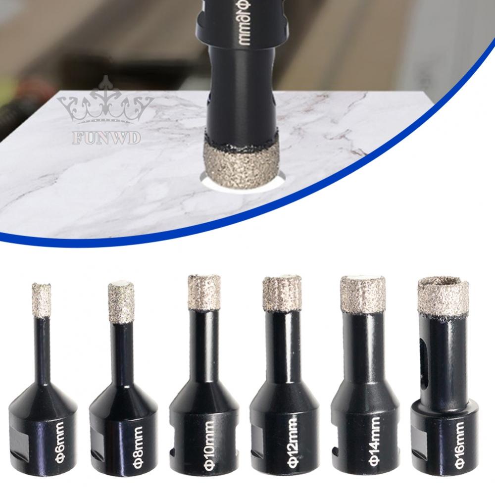【FUNWD】Hole Opener 6/8/10/12/14/16mm Blackl Diamond Drilling Quality Emery Silver