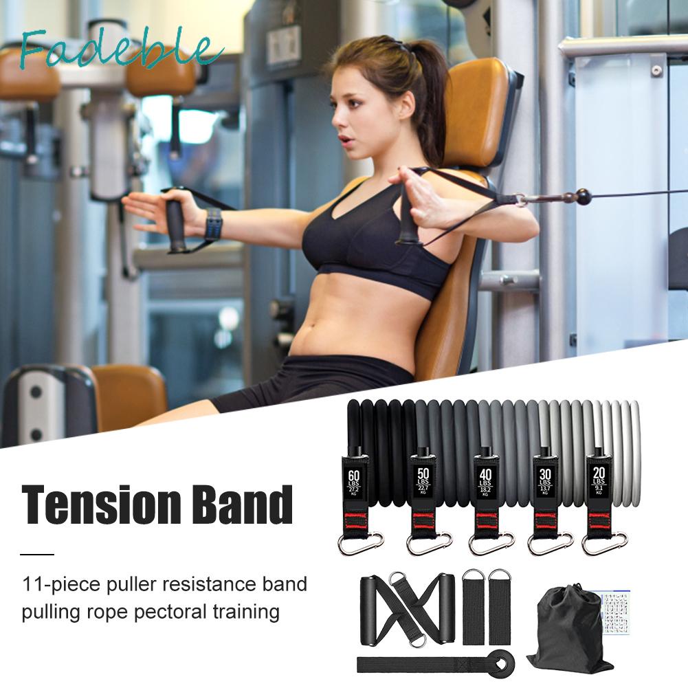 Set 11 Dây Kéo Đàn Hồi Hỗ Trợ Tập Yoga / Thể Hình