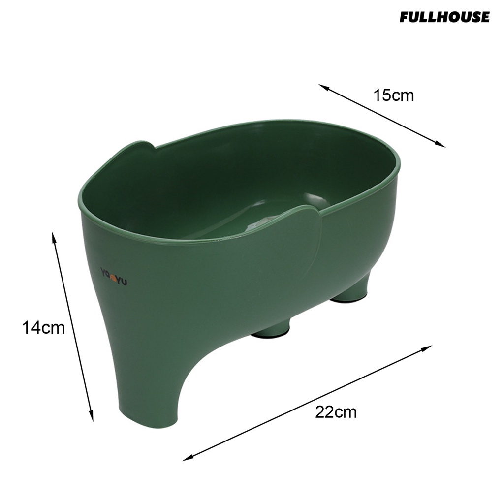Rổ Rửa Rau củ CHÚ VOI CON  MẪU MỚI gác bồn, để bàn có ray lọc dễ thương tiện lợi