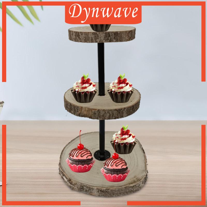 Giá Đỡ Bánh Cupcake / Trái Cây / Món Tráng Miệng 3 Tầng Bằng Gỗ Tiện Lợi Dành Cho Tiệc Tùng
