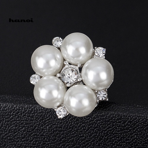 Ghim Cài Áo Hình Bông Hoa Đính Ngọc Trai Nhân Tạo Thời Trang