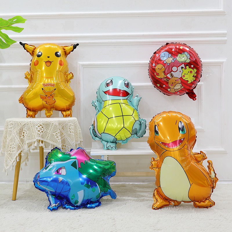 1 Bong Bóng Lá Nhôm helium Hình pikachu Trang Trí Tiệc Sinh Nhật Cho Bé Trai