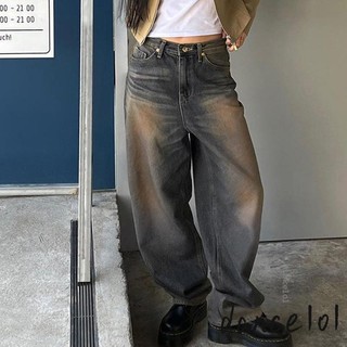 Quần Jeans Nữ Ống Đứng Cạp Vừa Phong Cách Vintage dance1o1