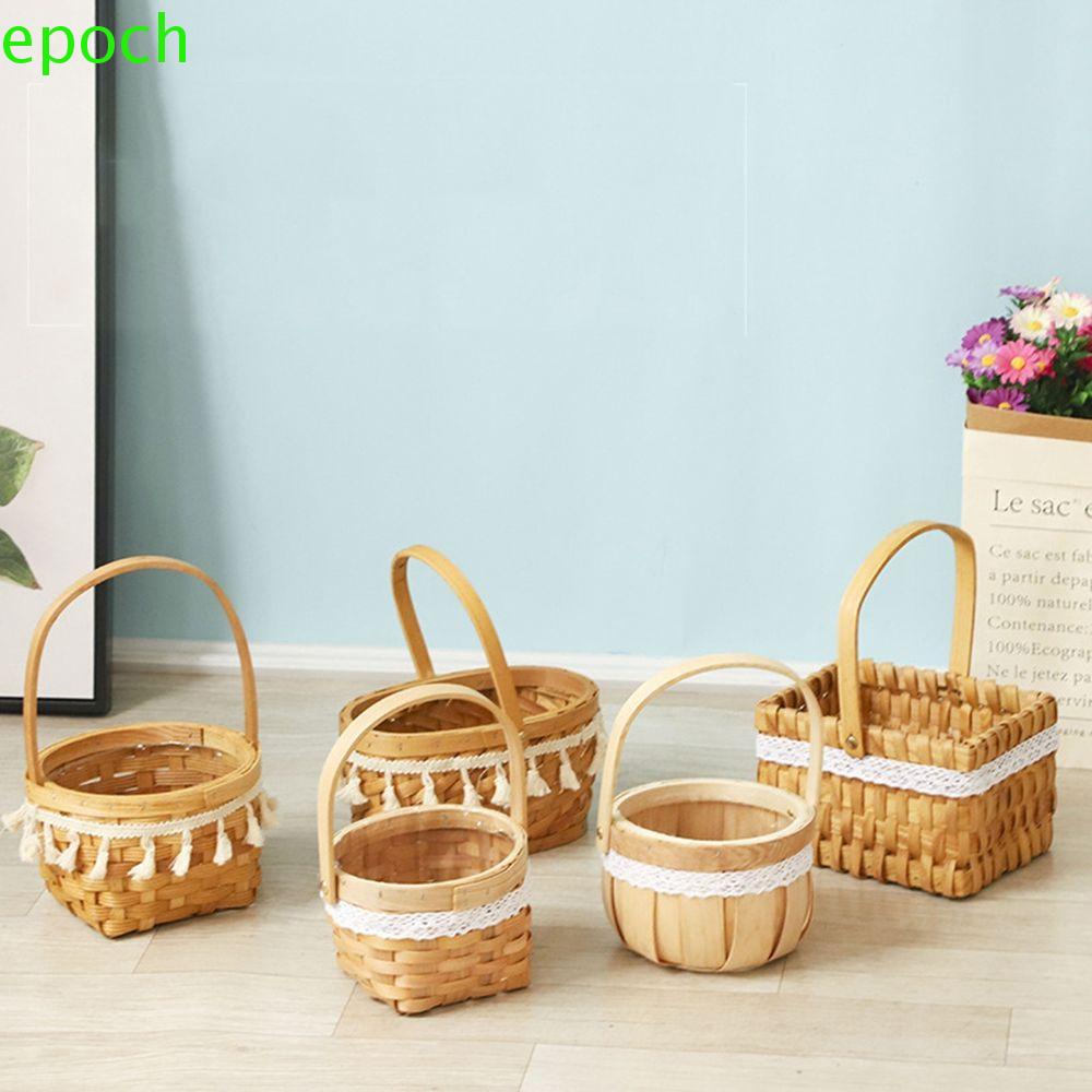 Epoch Giỏ Đựng Hoa / Trái Cây Bằng Vải Dệt Tay Phong Cách Vintage