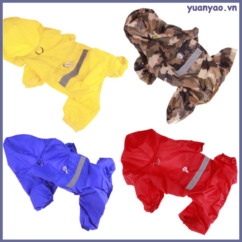 Áo Mưa Có Mũ MàU Dạ Quang Dễ Thương Cho Thú Cưng