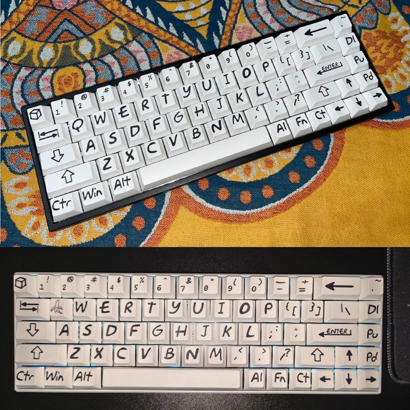 Fun 133 phím cherry pbt keycaps dye thăng hoa keycap chữ lớn cho mx switch