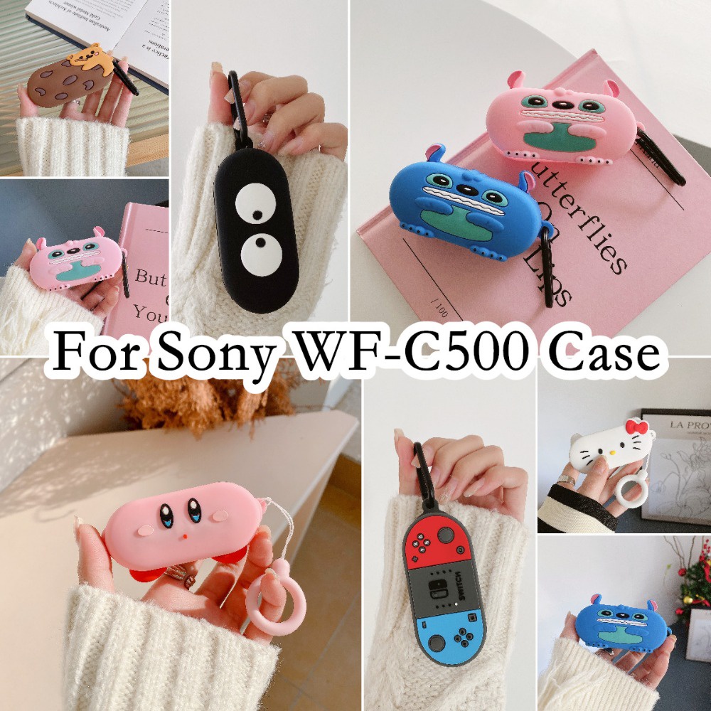 Hàng Có Sẵn! Hàng Có Sẵn! Vỏ Bảo Vệ Hộp Sạc Tai Nghe Sony WF-C500 WF-C500 Mềm Họa Tiết Hoạt Hình Dễ Thương